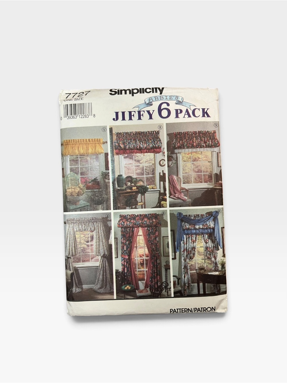 Vintage 90s Simplicity Abbie's Jiffy 6 Pack Curtain Sewing Pattern